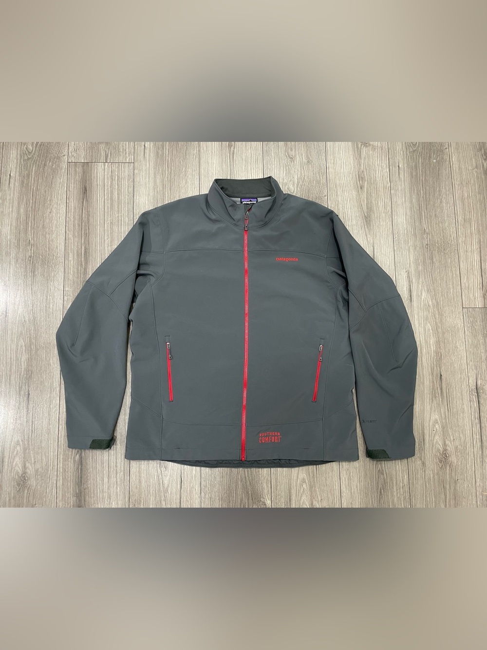 Patagonia Adze Jacket Mens XXL Gray Softshell Full Zip Windbreaker